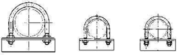 IMPA 696701 - SHIPS STEEL PIPE U-BOLTS M10*15Aï¼ˆWITH 2 NUTS)