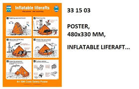 IMPA 331503 - POSTER, 480x330 MM, INFLATABLE LIFERAFT...