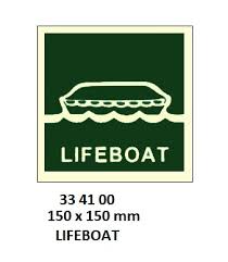 IMPA 334100 - IMOÂ SYMBOLS, 150x150 MM, LIFEBOAT
