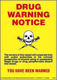 IMPA 331538 - POSTER, 105x150 MM, DRUGS WARNING (CABIN SIZE) ...