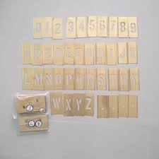 IMPA 613139 - BRASS STENCIL LETTER AND FIGURE SET 75MM 45PCS/SET