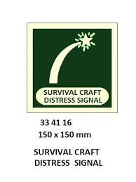 IMPA 334116 - IMOÂ SYMBOLS, 150x150 MM, SURVIVAL CRAFT DISTRESS SIGNAL