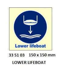 IMPA 335103 - IMOÂ SYMBOLS, 150x150 MM, LOWER LIFEBOAT