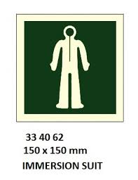 IMPA 334062 - IMOÂ SYMBOLS, 150x150 MM, IMMERSION SUIT