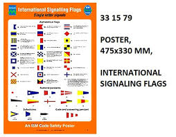 IMPA 331579 - POSTER, 475x330 MM, INTERNATIONAL SIGNALING FLAGS