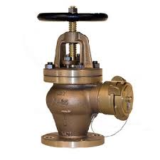 IMPA 751723 - MARINE BRASS ANGLE HOSE VALVE, FLANGE+NAKAJIMA COUPLING END, JIS F7334, 10KGF/CM2, 65 MM    BRASS MATERIAL