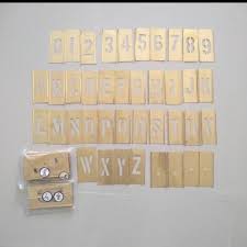 IMPA 613140 - BRASS STENCIL LETTER AND FIGURE SET 100MM 45PCS/SET