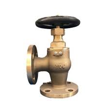 IMPA 751065 - MARINE SCREWDOWN CHECK ANGLE VALVE, FLANGE END, JIS F7352, 5KGF/CM2, 40 MM    BRASS MATERIAL