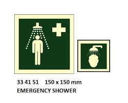 IMPA 334151 - IMOÂ SYMBOLS, 150x150 MM, EMERGENCY SHOWER