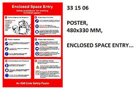 IMPA 331506 - POSTER, 480x330 MM, ENCLOSED SPACE ENTRY...