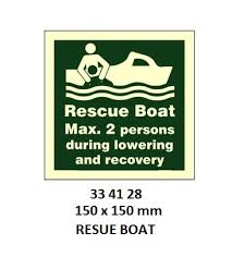 IMPA 334128 - IMOÂ SYMBOLS, 150x150 MM, RESUE BOAT