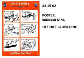 IMPA 331502 - POSTER, 480x330 MM, LIFERAFT LAUNCHING...