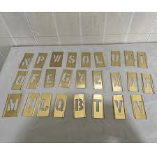 IMPA 613135 - BRASS STENCIL LETTER AND FIGURE SET 40MM 45PCS/SET
