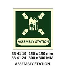 IMPA 334124 - IMOÂ SYMBOLS, 300x300 MM, ASSEMBLY STATION