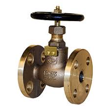 IMPA 751043 - GLOBE VALVE BRONZE FLANGED-END, F7303 16KG-25MM  OFFER BRASS