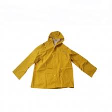 IMPA 190424 - LONG ONE PIECE YELLOW RAIN COAT WITH HOOD, SIZE 2XL
