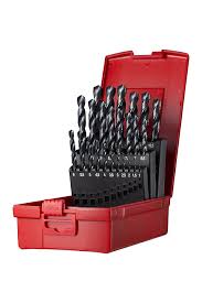 IMPA 630255 - STRAIGHT SHANK TWIST DRILL SET, HSS 1-13MM,25PCS/SET,STEEL CASE