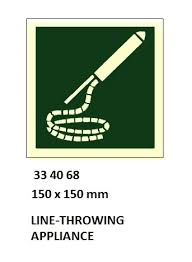 IMPA 334068 - IMOÂ SYMBOLS, 150x150 MM, LINE-THROWING APPLIANCE