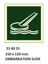 IMPA 334055 - IMOÂ SYMBOLS, 150x150 MM, EMBARKATION SLIDE