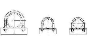 IMPA 696704 - SHIPS STEEL PIPE U-BOLTS M10*32Aï¼ˆWITH 2 NUTS)