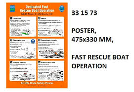 IMPA 331573 - POSTER, 475x330 MM, FAST RESCUE BOAT OPERATION