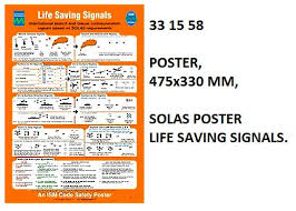 IMPA 331558 - POSTER, 475x330 MM, SOLAS POSTER LIFE SAVING SIGNALS.
