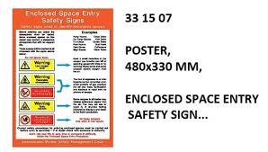 IMPA 331507 - POSTER, 480x330 MM, ENCLOSED SPACE ENTRY SAFETY SIGN...