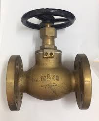 IMPA 751075 - MARINE SCREWDOWN CHECK GLOBE VALVE, FLANGE END, JIS F7409, 16KGF/CM2, 40 MM    BRASS MATERIAL