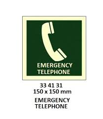 IMPA 334131 - IMOÂ SYMBOLS, 150x150 MM, EMERGENCY TELEPHONE