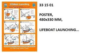 IMPA 331501 - POSTER, 480x330 MM, LIFEBOAT LAUNCHING...