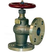 IMPA 751085 - MARINE SCREWDOWN CHECK ANGLE VALVE, FLANGE END, JIS F7410, 16KGF/CM2, 40 MM    BRASS MATERIAL