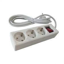 IMPA 792965 - RECEPTACLE 3WAYS EUROPEAN PLUG, 2 ROUND PINS W/3MTR CORD