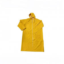 IMPA 190422 - LONG ONE PIECE YELLOW RAIN COAT WITH HOOD, SIZE L