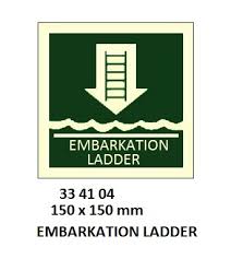IMPA 334104 - IMOÂ SYMBOLS, 150x150 MM, EMBARKATION LADDER