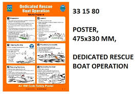 IMPA 331580 - POSTER, 475x330 MM, DEDICATED RESCUE BOAT OPERATION