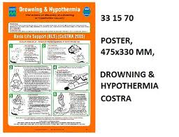 IMPA 331570 - POSTER, 475x330 MM, DROWNING HYPOTHERMIA COSTRA
