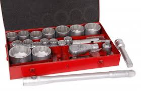 IMPA 610161 - SOCKET WRENCH SET(SQUARE DRIVE 25.4MM)  21-65MM 26
