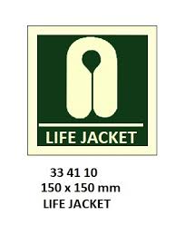 IMPA 334110 - IMOÂ SYMBOLS, 150x150 MM, LIFE JACKET