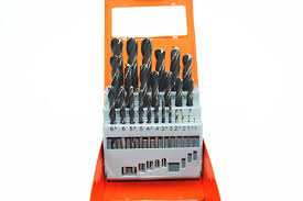 IMPA 630254 - STRAIGHT SHANK TWIST DRILL SET, HSS 1-10MM,19PCS/SET, STEEL CASE