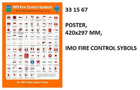 IMPA 331567 - POSTER, 420x297 MM, IMO FIRE CONTROL SYBOLS, ISO 17631:2002(E)