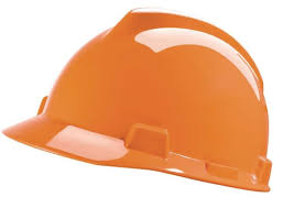 IMPA 310104 - SLOTTED V-GARD SAFETY HELMETS WITH STAZ-ON SUSPENSION (ORANGE)
