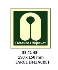 IMPA 334143 - IMOÂ SYMBOLS, 150x150 MM , LARGE LIFEJACKET