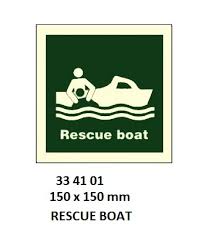 IMPA 334101 - IMOÂ SYMBOLS, 150x150 MM, RESCUE BOAT