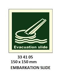 IMPA 334105 - IMOÂ SYMBOLS, 150x150 MM, EMBARKATION SLIDE
