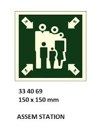 IMPA 334069 - IMOÂ SYMBOLS, 150x150 MM, ASSEM STATION